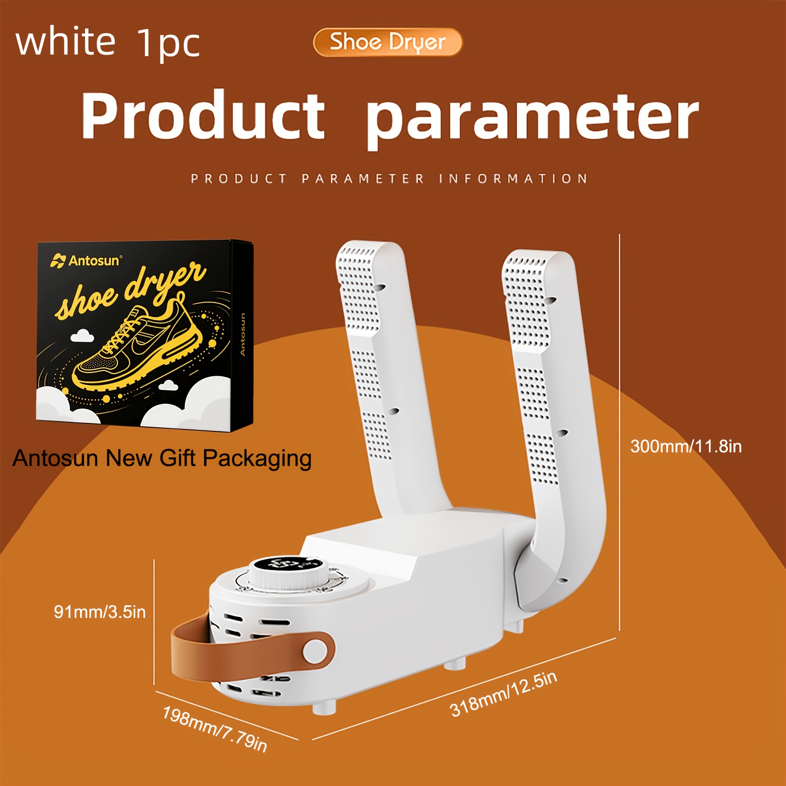 exclusive Antosun Footwear Dryer Odor Eliminator for Shoes, Equipped with Timer, Glove Dryer for Boxing, Collapsible, Suitable for Ski Boots, Socks, And Sneakers, Color: White, Without Battery 15 exclusive Antosun Footwear Dryer Odor Eliminator for Shoes, Equipped with Timer, Glove Dryer for Boxing, Collapsible, Suitable for Ski Boots, Socks, And Sneakers, Color: White, Without Battery - Image 15