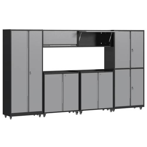 6pcs workshop set metal for garage storage cabinet system metal for garage cabinets with wheels for garage warehouse tool room