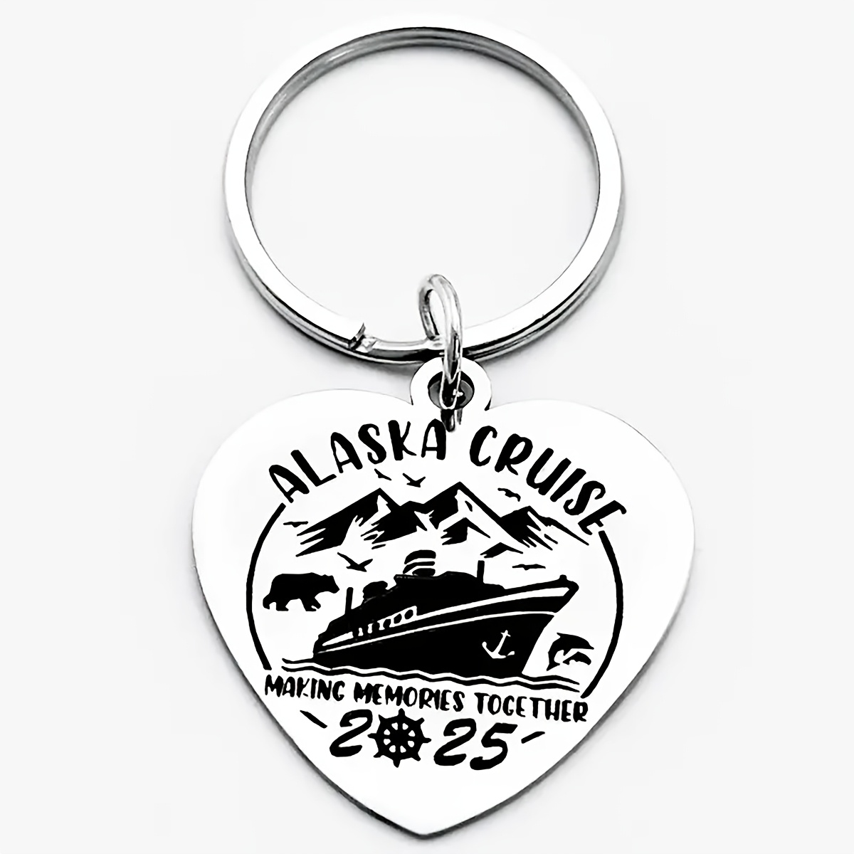 

2025 Stainless Steel Keychain, , Matching Key Rings For Family Vacations, Perfect Gift.