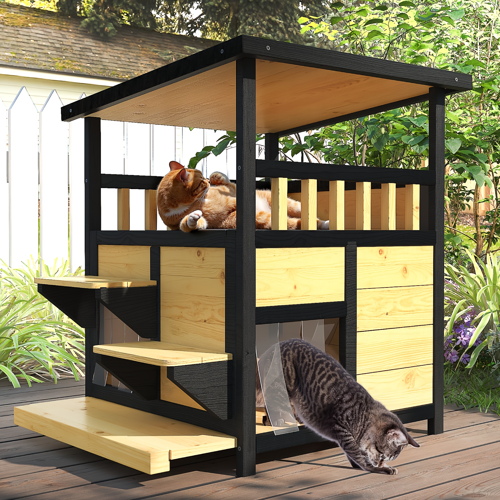 Outdoor Cat Enclosure Jiupety Outdoor Cat House