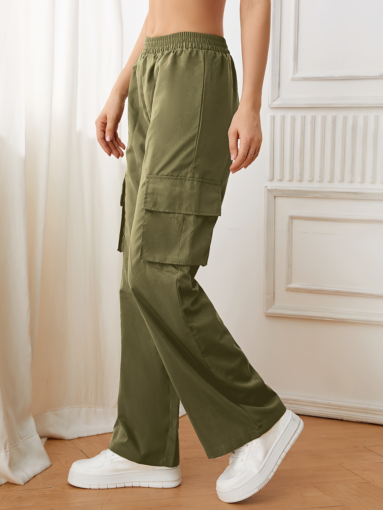 women's lightweight quick dry cargo joggers elastic waist Temu