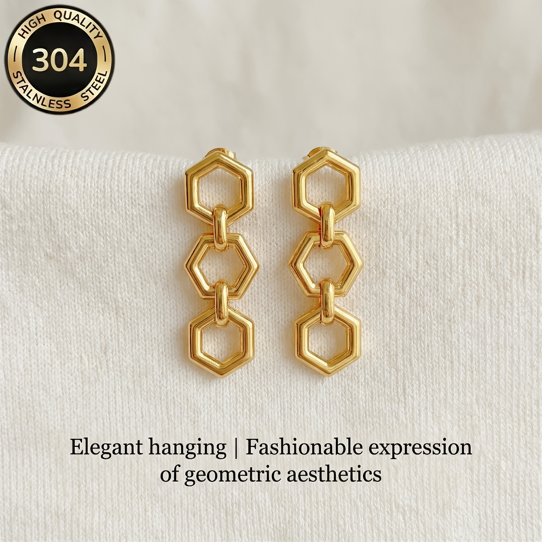 Valesun304 Stainless Steel Hypoallergenic Earrings, Perfect Gift