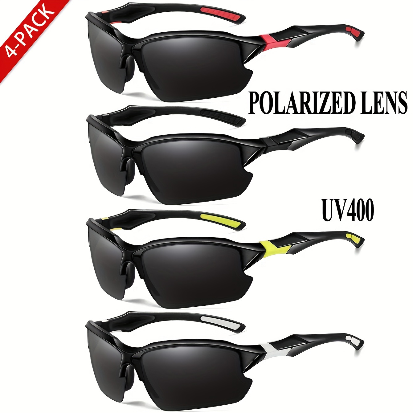 

1pair 3 Pairs 4pairs Men Women Polarized Cycling Fashion Glasses Outdoor Sportsfashion Glasses Running Bicycle Traveling Fishing Goggles