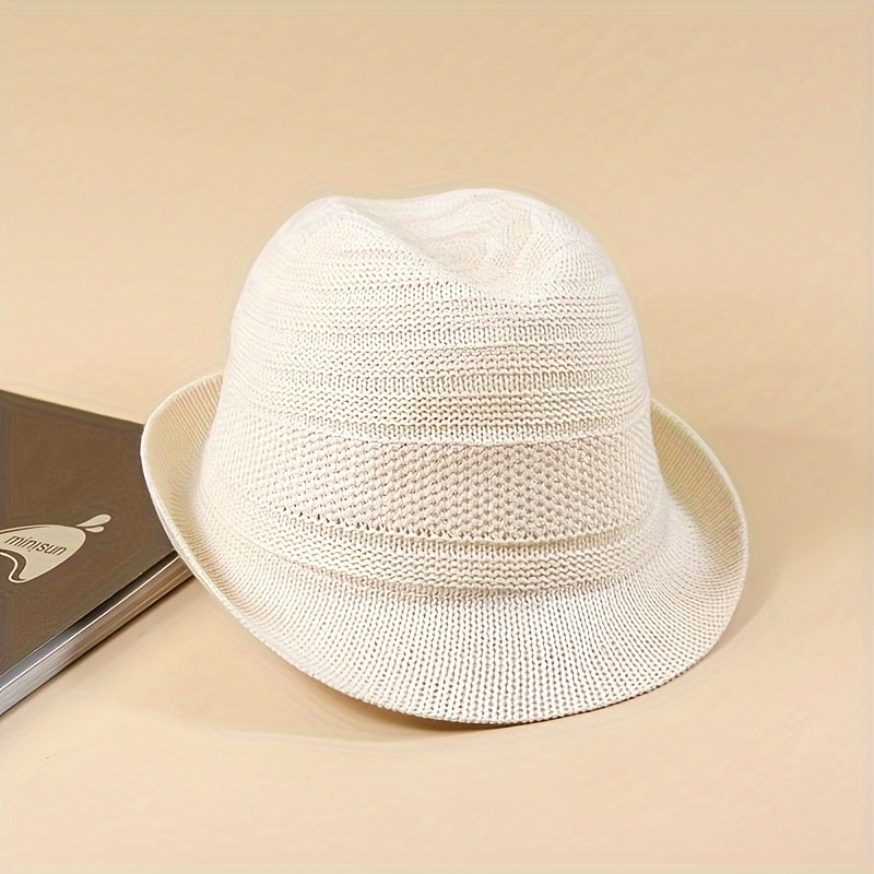 Rolled Short Brim Sun Hat Classic Foldable Straw Jazz Hats Classic Fedora  Cap Outdoor Sunshade Beach Hats For Women Men