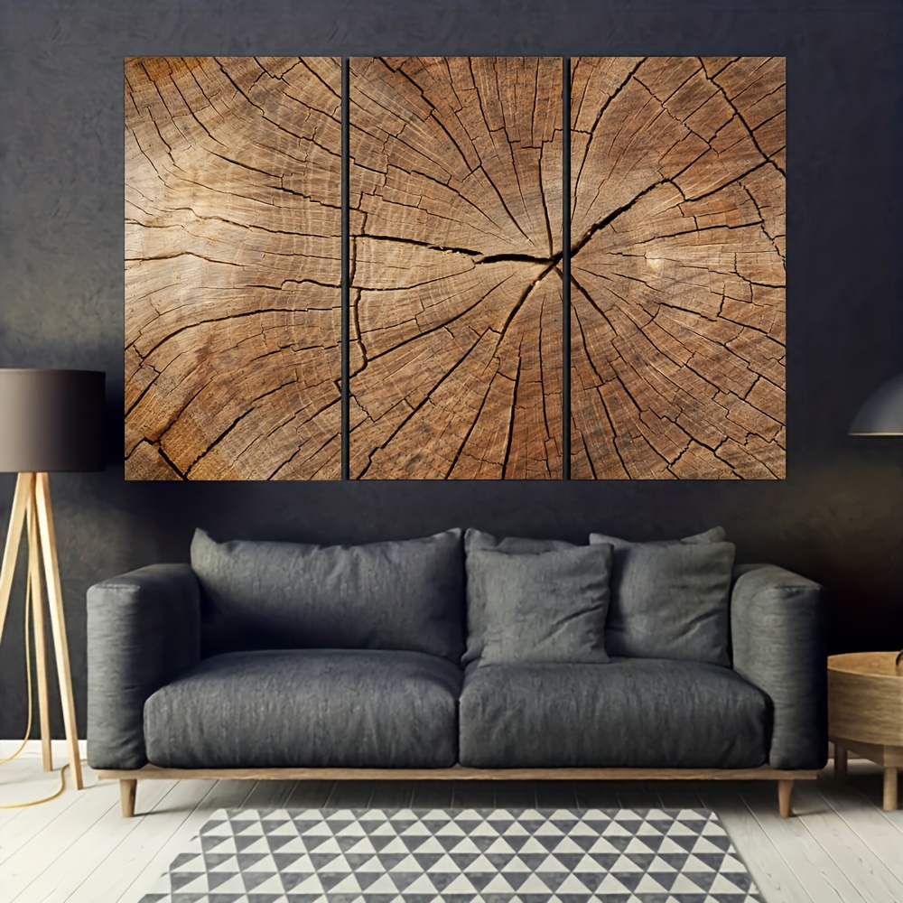 

3pcs Unframed Canvas Poster, Tree Ring Painting, Canvas Wall Art, Artwork Wall Painting For Gift, Bedroom, Office, Living Room, Cafe, Bar, Wall Decor, Home And Dormitory Decoration