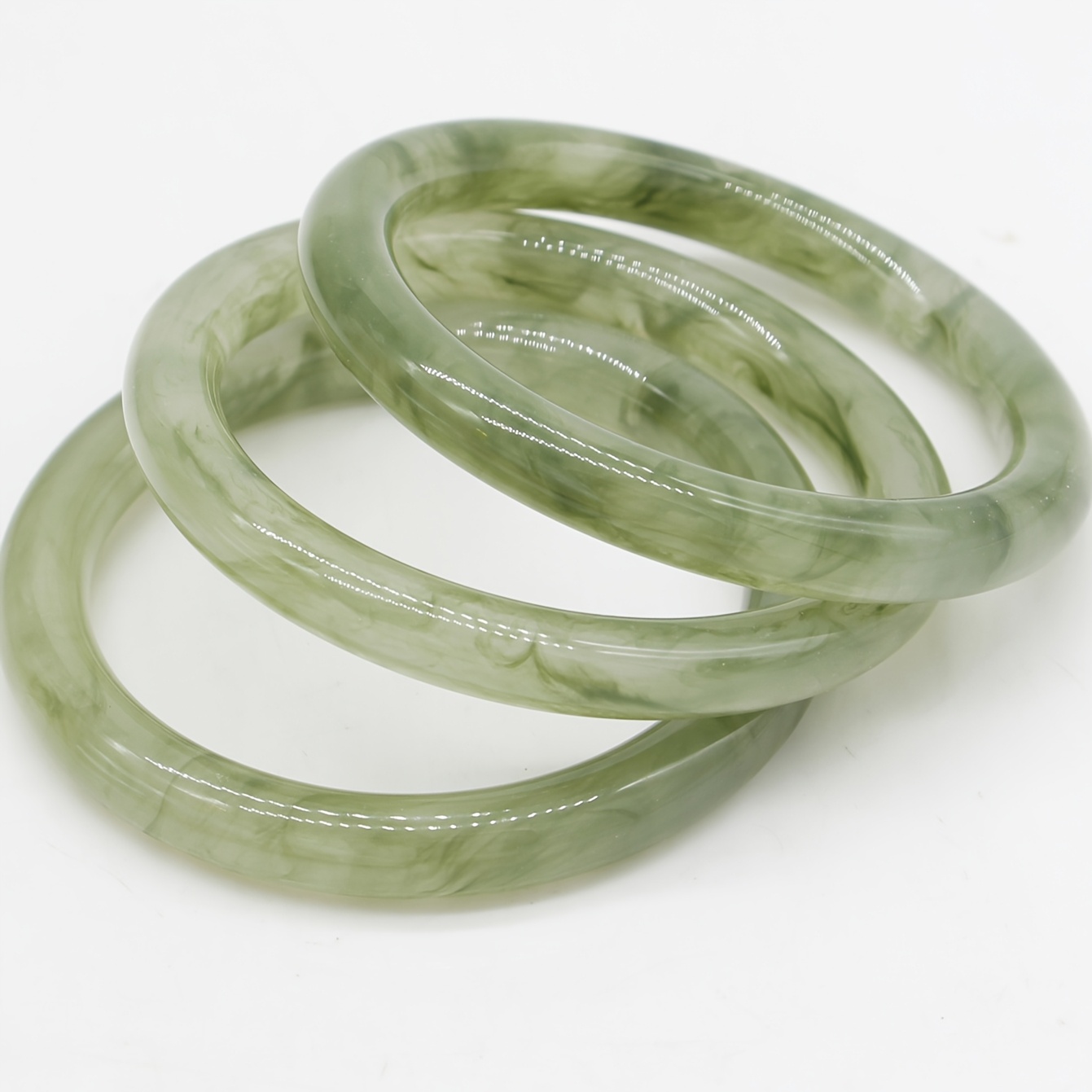 Image of 3 Bracelets: Elegant Chinese-style Women's Bracelets, Non-mosaic, Non-plated, Authentic Luxury Accessories, Vintage Style, Suitable For Women Under 100 Jin (. 100 Lbs)