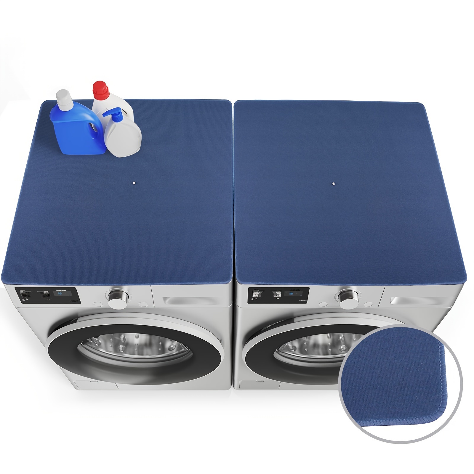 Washer Dryer Top Cover Protective Pad, 19.7 Inches X 15.6 Inches Diatomaceous Earth Material, Absorption And Quick Drying, Suitable For Washing Machine Dryer
