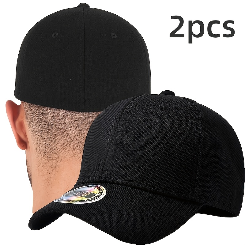 2pcs Caps - Breathable Mesh Back, Durable Sunshade, For Outdoor Sports, Hand Wash Only, Cap