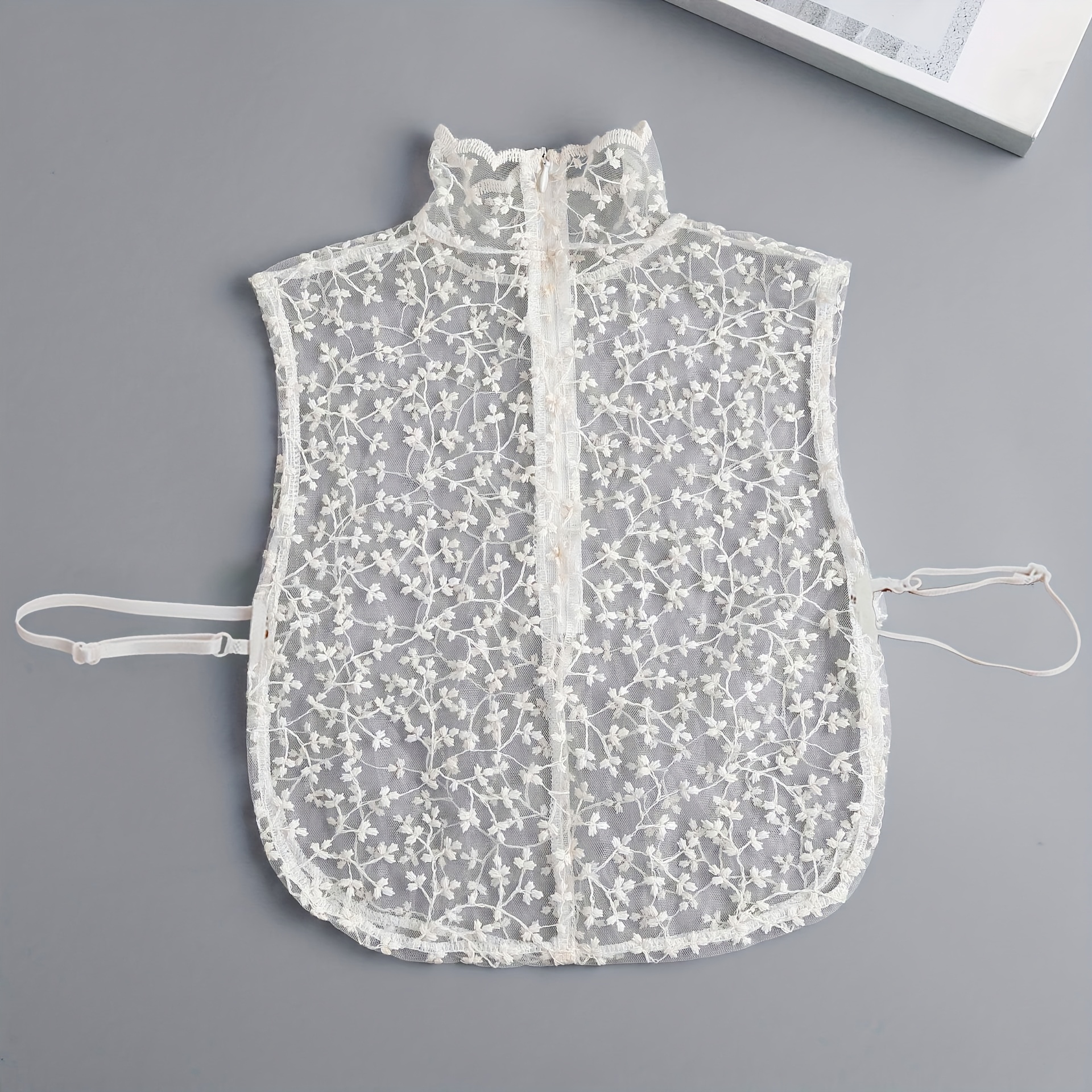 1pc Women's Fake Collar Vest With Dickey Collar, Detachable And Adjustable Collar Decoration, Breathable, Casual And Comfortable, Suitable For Wearing Clothes, Suitable For Winter And Summer Wear