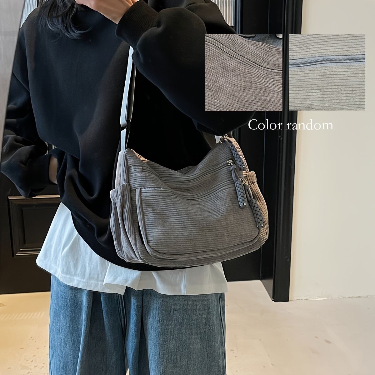 Solid Color Women's Off-the-shoulder Bag, Random Color