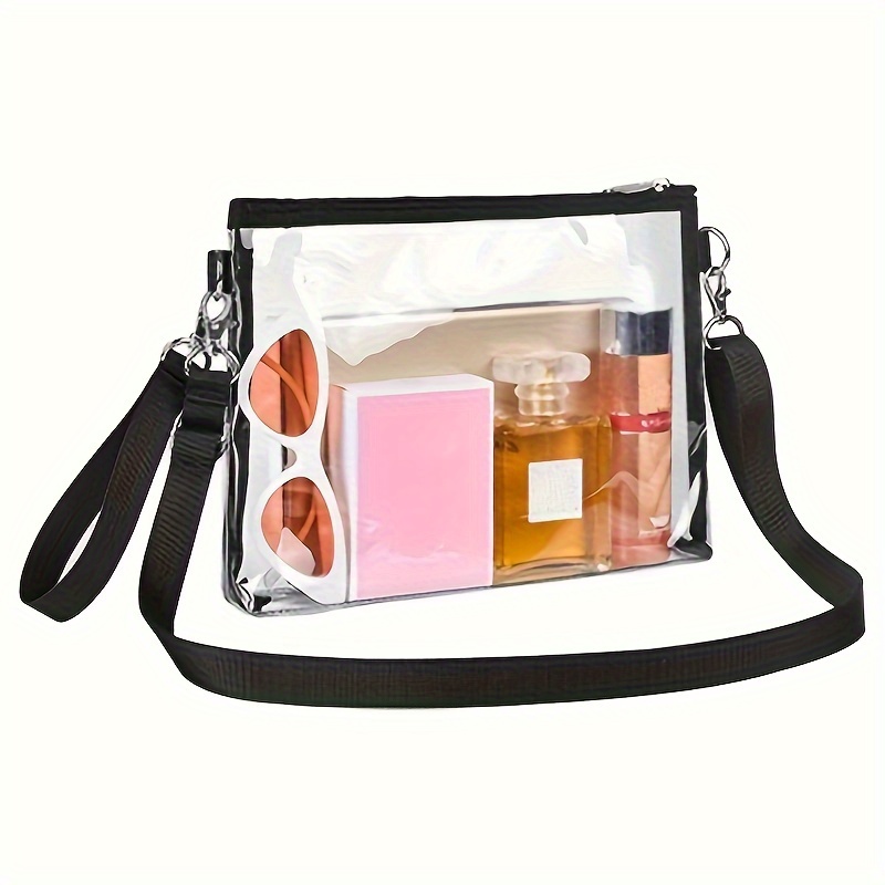 

1pc Outdoor Sports Casual Transparent Pvc Shoulder Bag, Small Portable Storage Bag