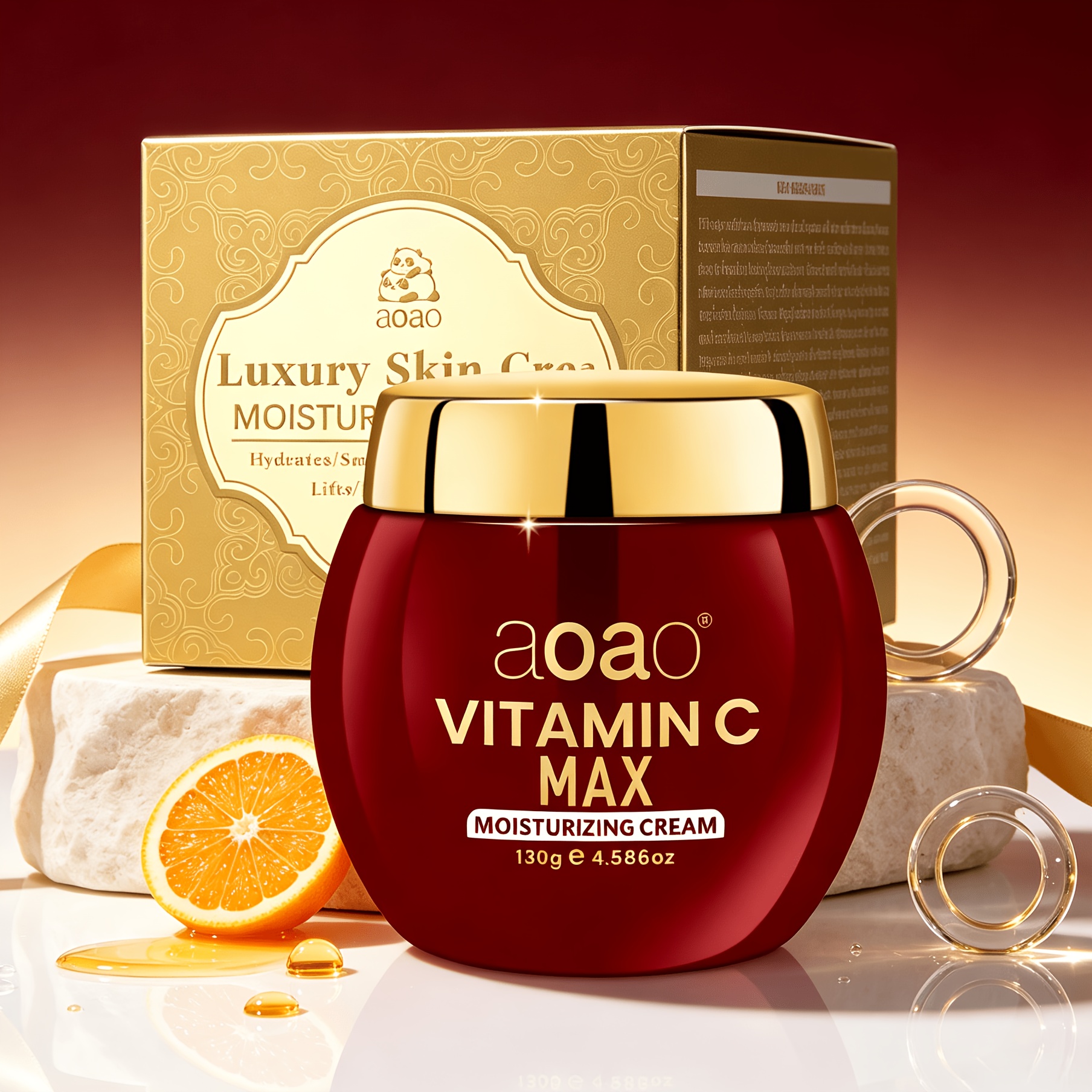 Image of Vitamin C Face Cream Skin&firm Lock Water Day And Night Moisturizing Cream 130g/4.586oz