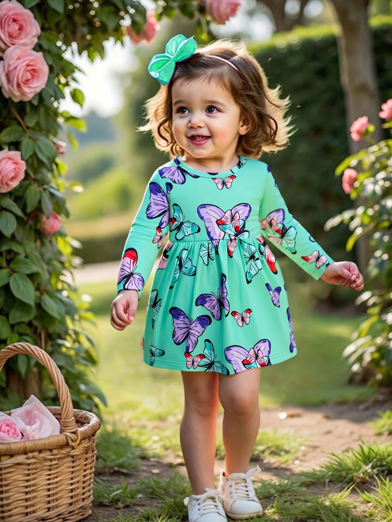 Toddler Girl Winter Dress With Beret - Cute Long Sleeve Outfit For Ages 4-7 Years