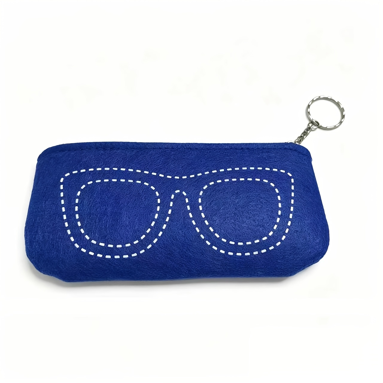 TEMU Custodia per occhiali con anello a strappo, Borsa portaoggetti da cancelleria portatile con facile, Borsa per cosmetici, Pochette, Custodia per