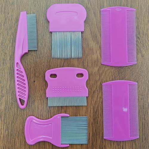 set of 6 flea and combs grooming combs for dogs and cats suitable for small medium and large pets