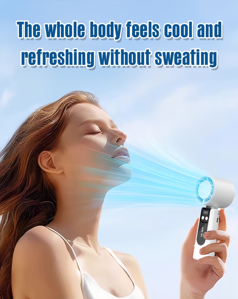 2026 new handheld fan 3 in 1 personal ultra cooling fan mini handheld turbo fan rechargeable desktop fan 199 adjustable   home office outdoor travel camping   portable air conditioner fan details 3