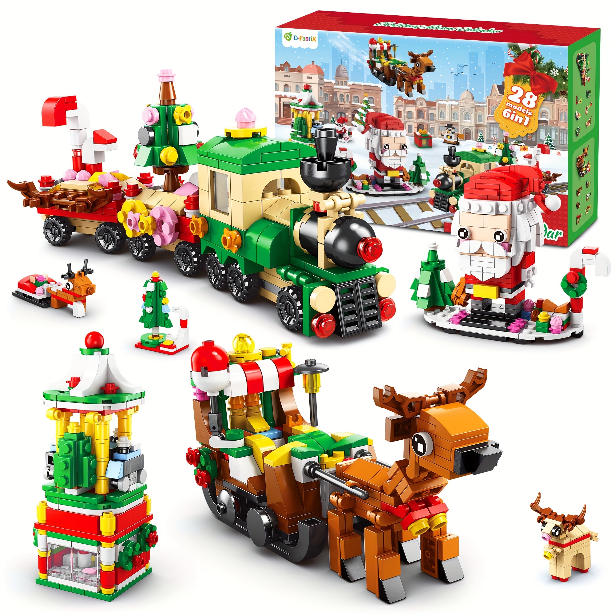 

Christmas 2024 For Kids, 24 In 4 Building Toy , 24 Christmas , For 6-12 Years Old Boys Teen, Christmas Stocking Stuffers Kids