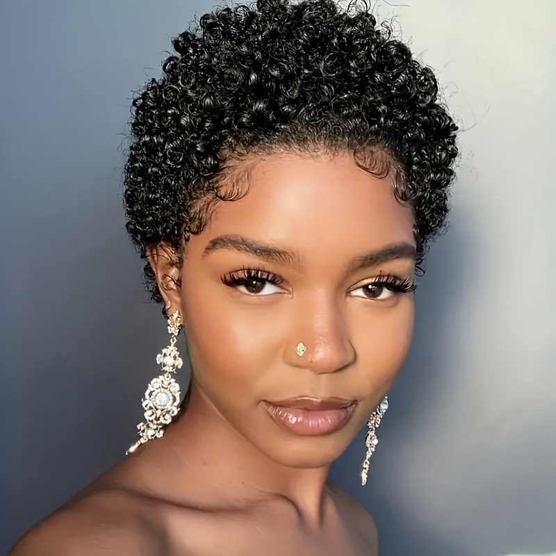 Short afro clearance wigs human hair