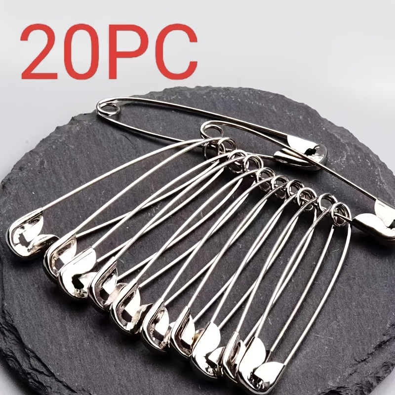 TEMU 55mm Super Large Size Golden Silvery Safety Pins Safety Pins Insurance Pins, , Iron Safety Pins