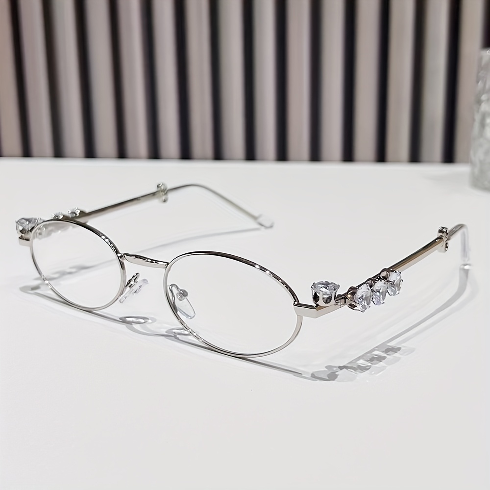 y2k studded high end texture oval small frame - Temu United  display picture 1