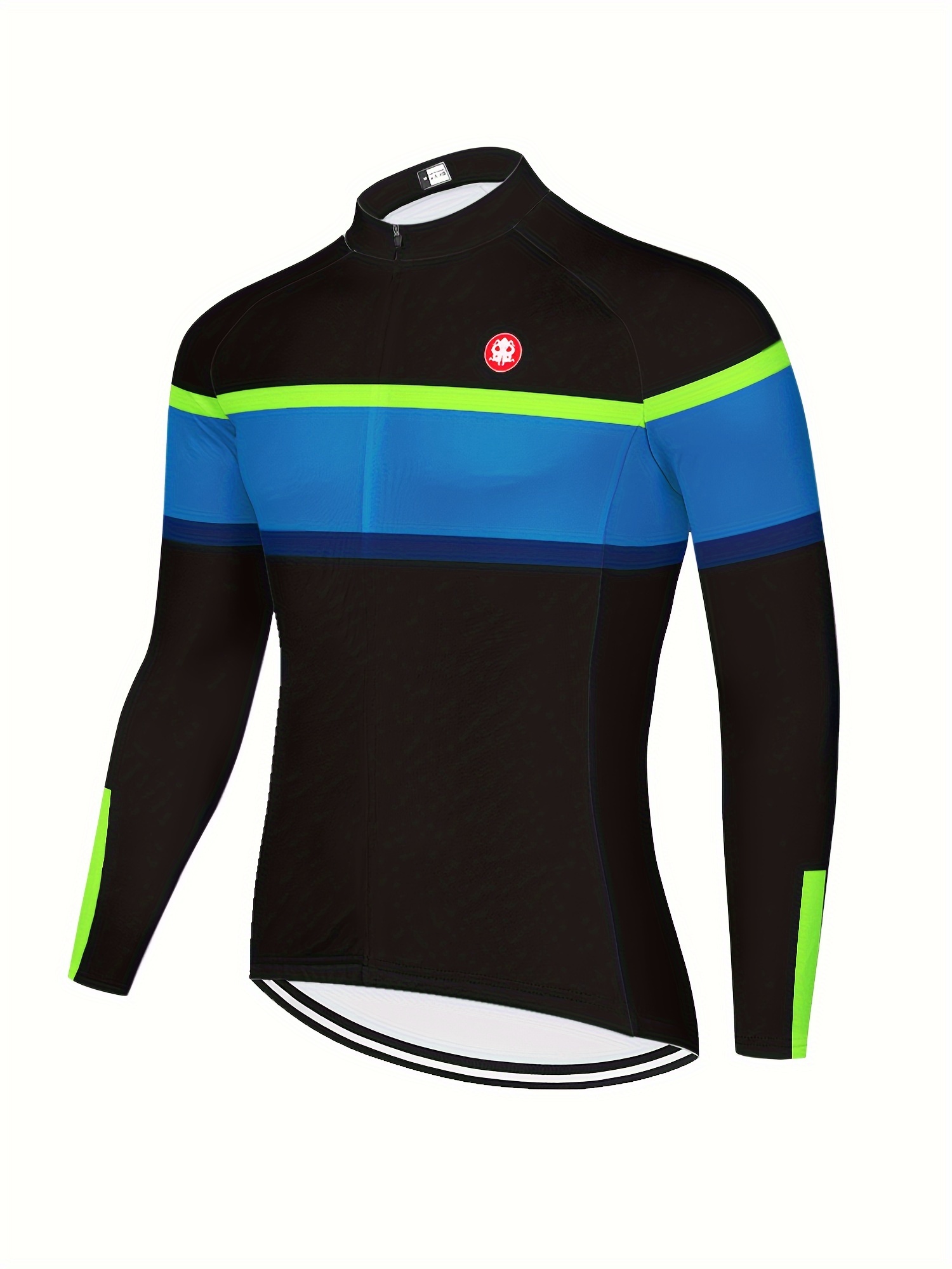 men's sports cycling jacket wool lining long sleeve crew Temu