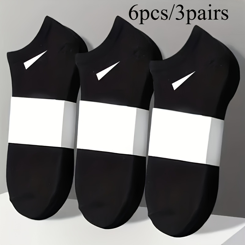 TEMU 6 pezzi/3 pezzo Calzini da misti colorati casuali in fibra di poliestere pesante - Supporto ispessito, design atletico facile, //grigio -