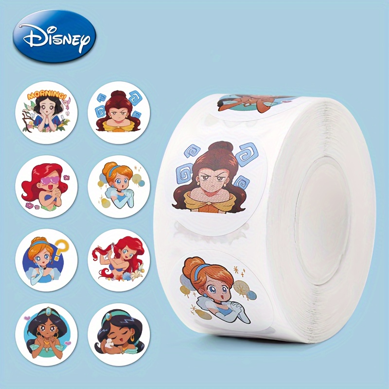 

500pcs/roll Disney Princess Snow White Mermaid Cinderella Cartoon Sticker Cute Sticker Decorative Handbook Stickers Tape computer Phone Water Cup Sticker Cute Sticker Birthday Gift