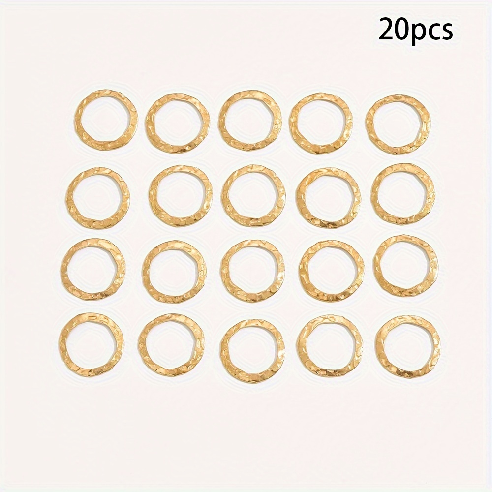 20pcs/50pcs Original Brass Hollow Flat Embossed No-hole Round Pendant For Diy Women's Charm Jewelry Accessories
