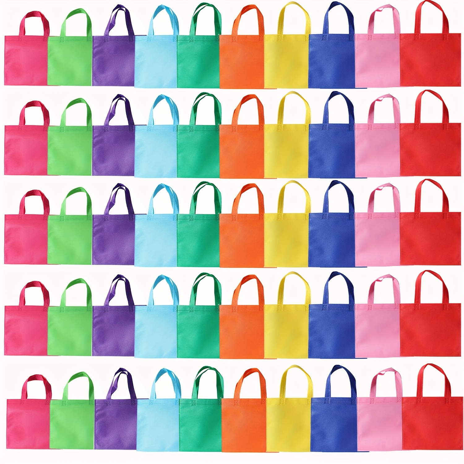 TEMU 50 Px Small Gift Bag With Handle, Holiday Gift Bag, Party Gift Bag, Birthday Gift Bag, Baby Shower, Candy Bag Christmas Bag, Diy Creative Gift