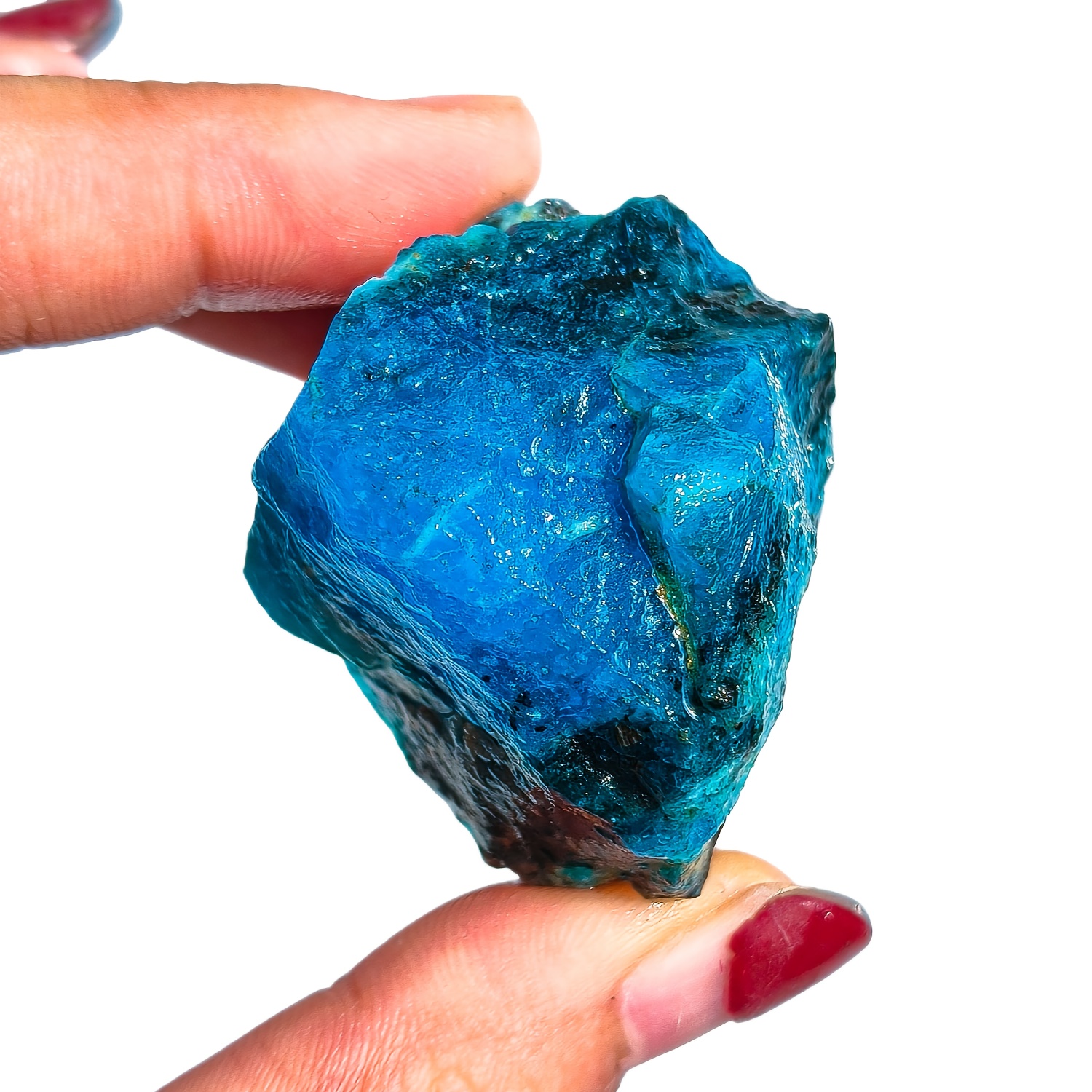 TEMU 1pc Stunning Natural Rare Madagascar -copper Natural Crystal Quartz Specimen, Fluorescent Reactive Stone, Suitable For Home/office/cabinet