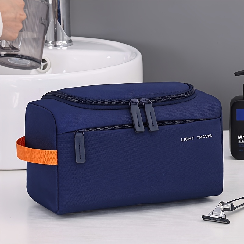 TEMU Neceser individual espacioso para hombre, de tela Oxford, con múltiples compartimentos para guardar, diseñado para ser portátil, ideal para