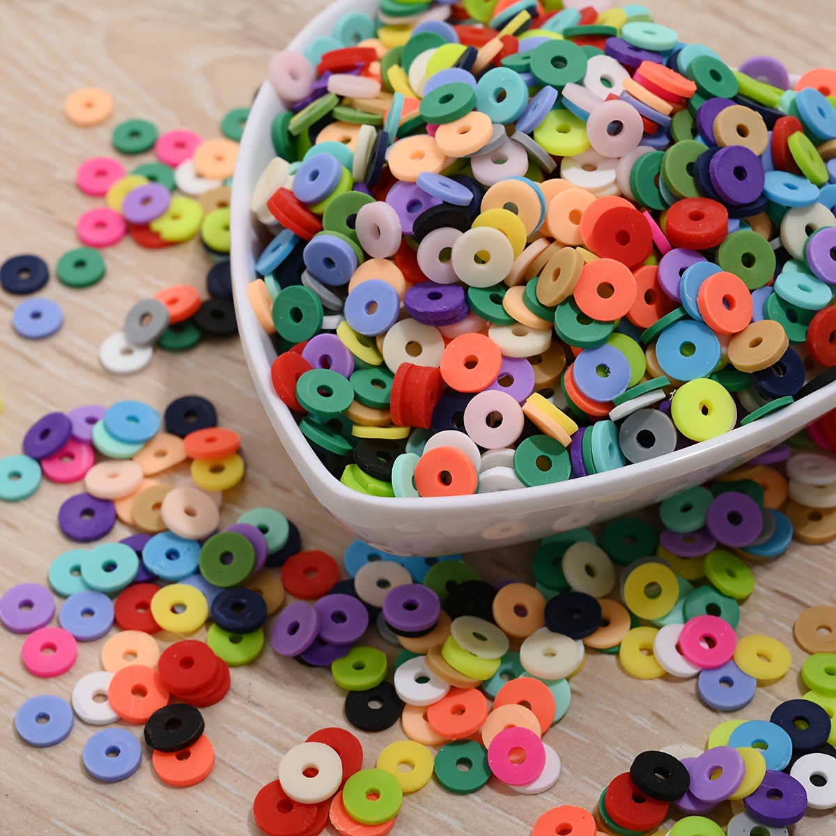 

1000/500pcs Vibrant Mixed Color Polymer Clay Beads For Endless Making - Crafting Unique Bracelets, Necklaces, Earrings & More