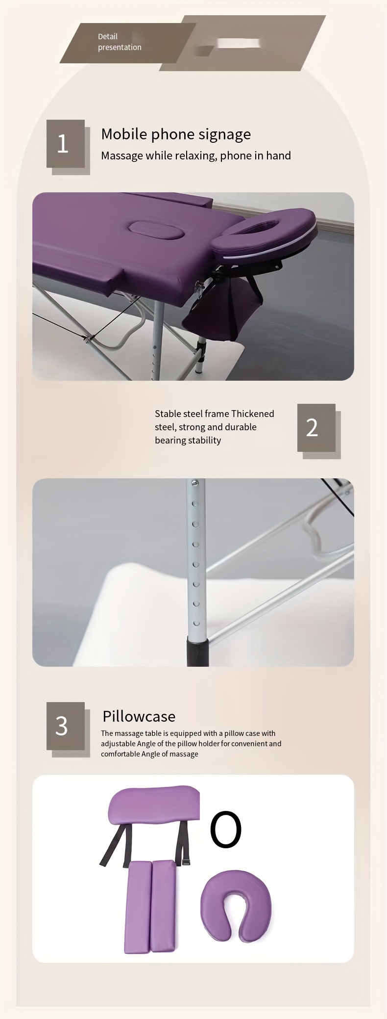 Mesa de Masaje Plegable Portátil y Cama para Extensiones de Pestañas, Tatuajes y Spa Facial - Cama Ligera de Altura Ajustable con Montaje Rápido, Ideal para Salones de Belleza y Equipos de Spa (Sin Ensamblaje Complejo)