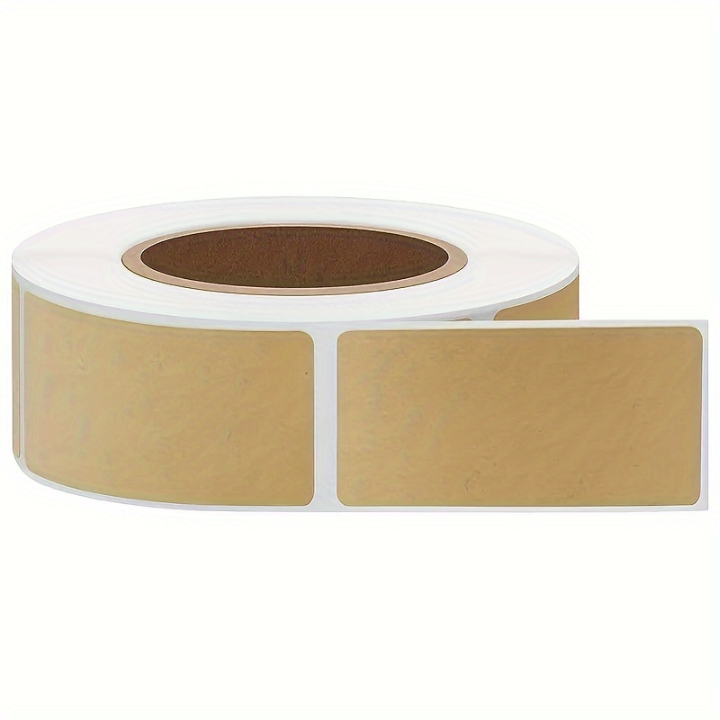 

500 Sheets/roll, Cowhide Color Stickers, 25mmx51mm Rectangular Cowhide Paper Labels, Suitable Decorative Stickers, Product Introduction Labels, Card Decoration Labels, Envelope Seal Labels