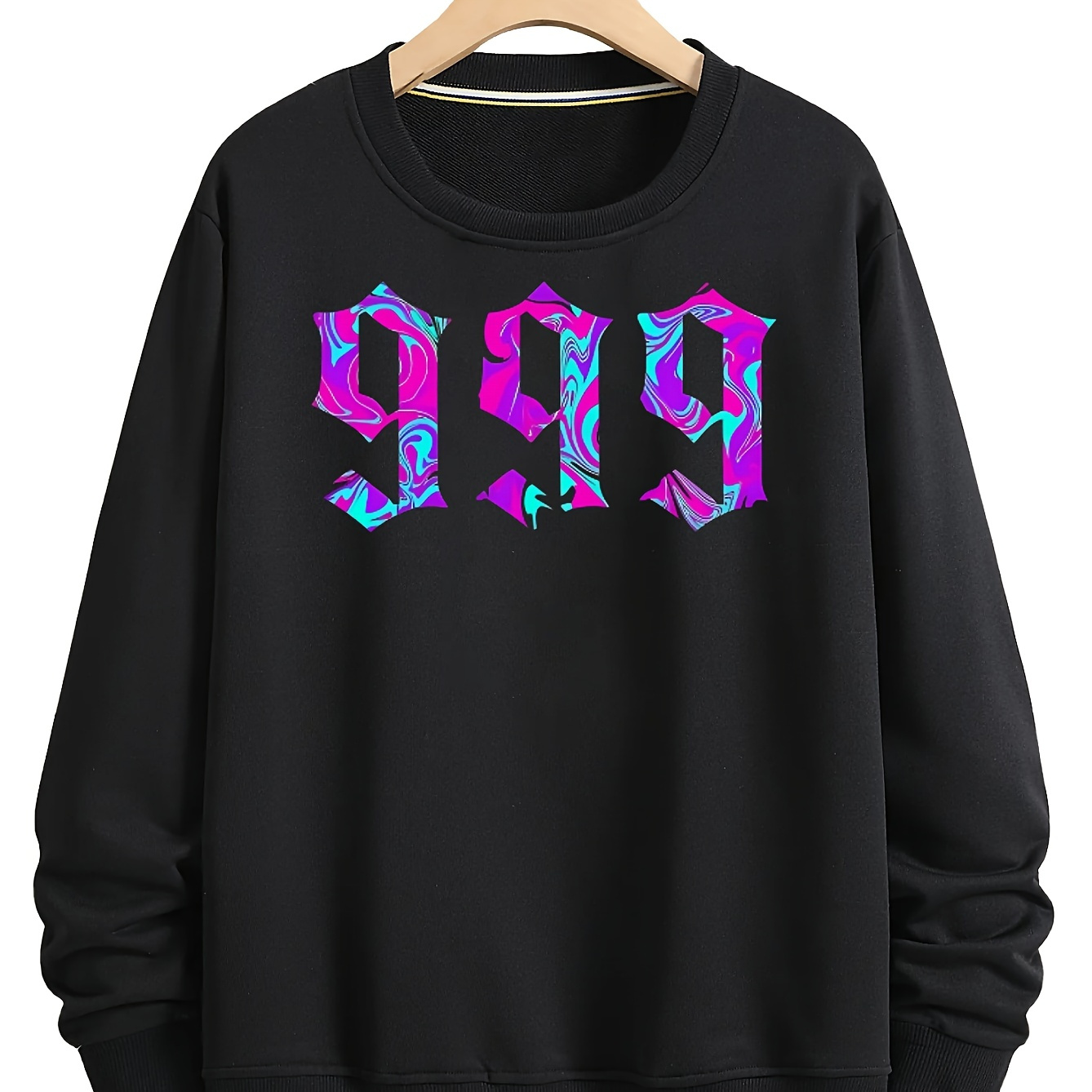 

999 Printed Sweatshirts Long-sleeved Crew Neck Pullovers Autumn And Winter Casual Tops Men's Clothing