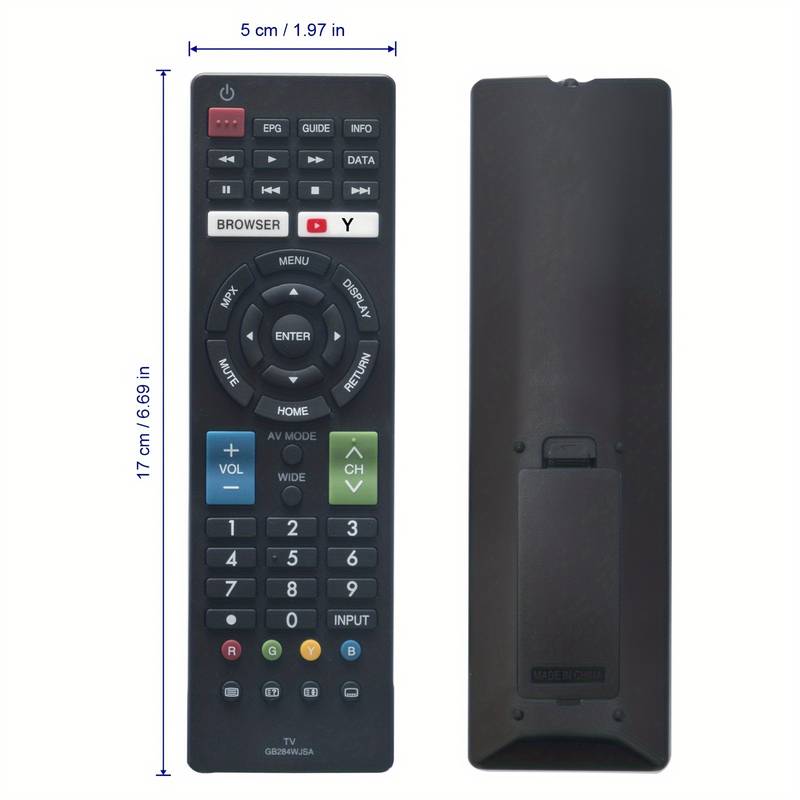 Replacement Remote Control For Element TV Models ELSW3917BF, E4SFT5017, E4STA5017 – Black