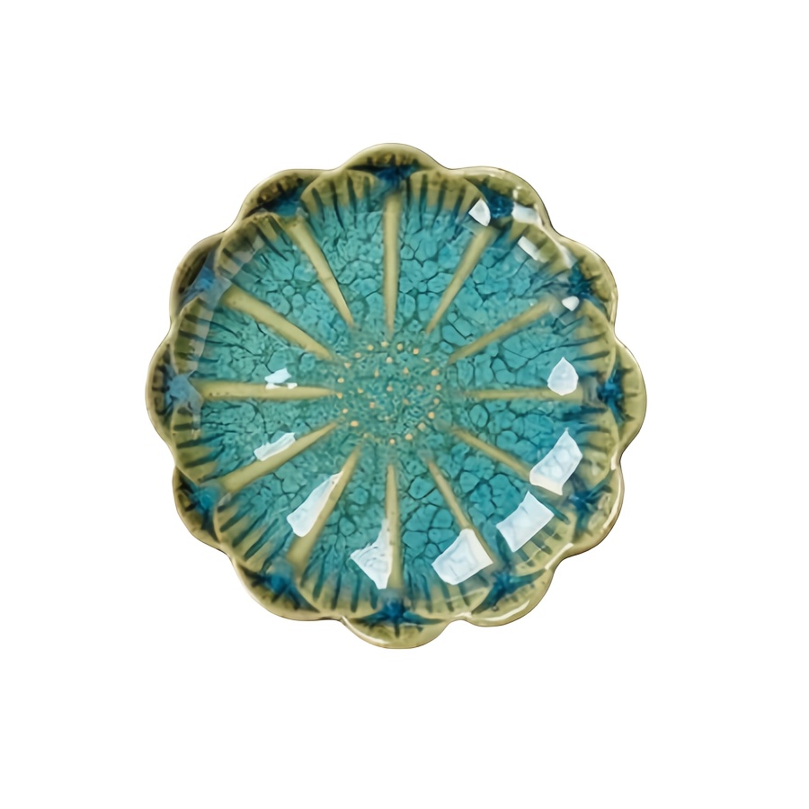 Image of 1pc Elegant Ceramic Lotus Jewelry Tray, Ring Rack, Key Rack And Small Accessory Storage Box, Perfect Birthday Or New Year Gift, Suitable For Desktop Organization And Home Storage, Jewelry Trays