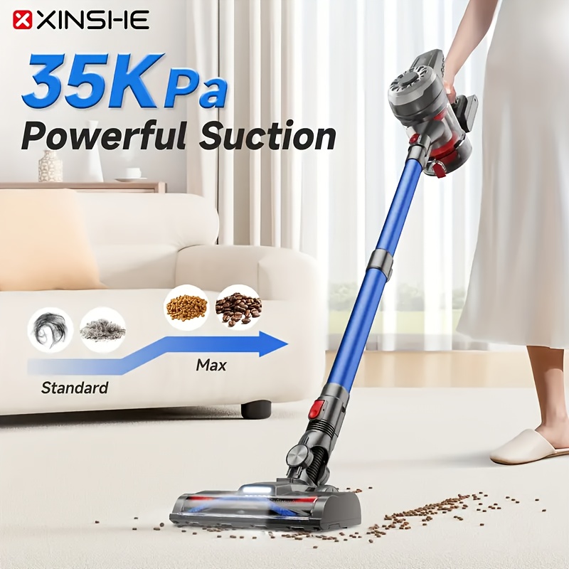 a7 cordless vacuum cleaner cordless vacuum cleaner standing vacuum cleaner with anti   brush powerful suction without   suitable for pet hair carpet and hard floors english 0