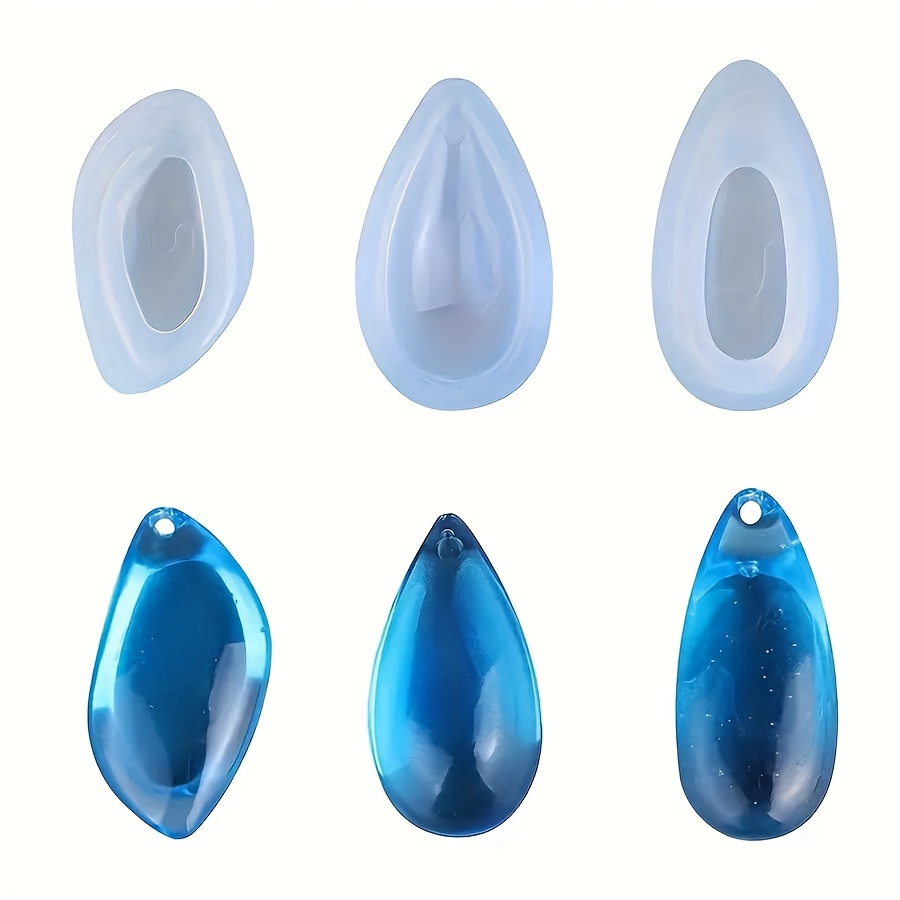 3pcs Jewelry Silicone Resin Mold - Drop Shape And Oval Pendant Casting Molds For Epoxy, Durable And , Suitable For Unique Resin Art And Additions