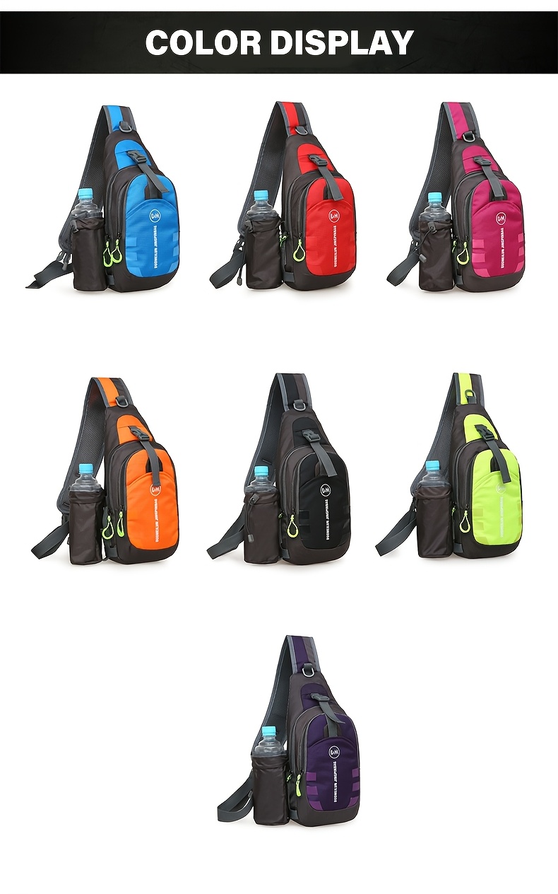 [eonothem Sling Bag] eonothem Unisex Chest Sling Bag | Large Capacity, Adjustable Strap, Zipper Closure, Multiple Colors - Compact Crossbody Bag for Gym, Commuting & Travel