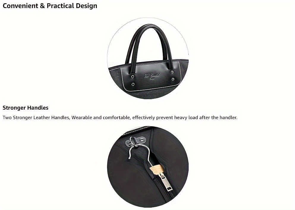 heavy duty waterproof garment bag fabric carrier foldable clothing organizer with zipper closure and pu handles for shirts sweaters coats mens womens suitcases details 1