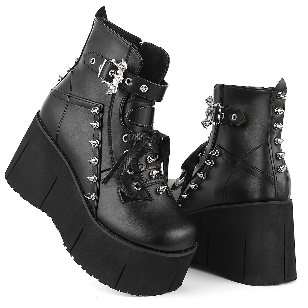 

Women's Wedge Platform Heels Pumps, Cosplay Kawaii Cute Shoes Gothic Punk Style