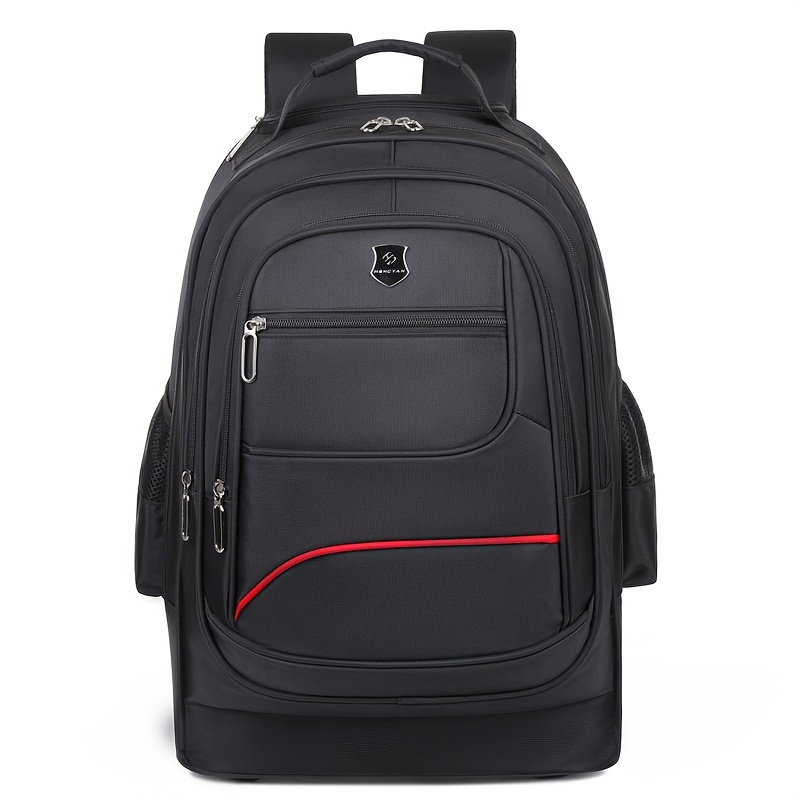 TEMU Backpack, Travel Backpack With Trolley - Large , Laptop Compartment, Durable Wheels - Available In Gray, , Black