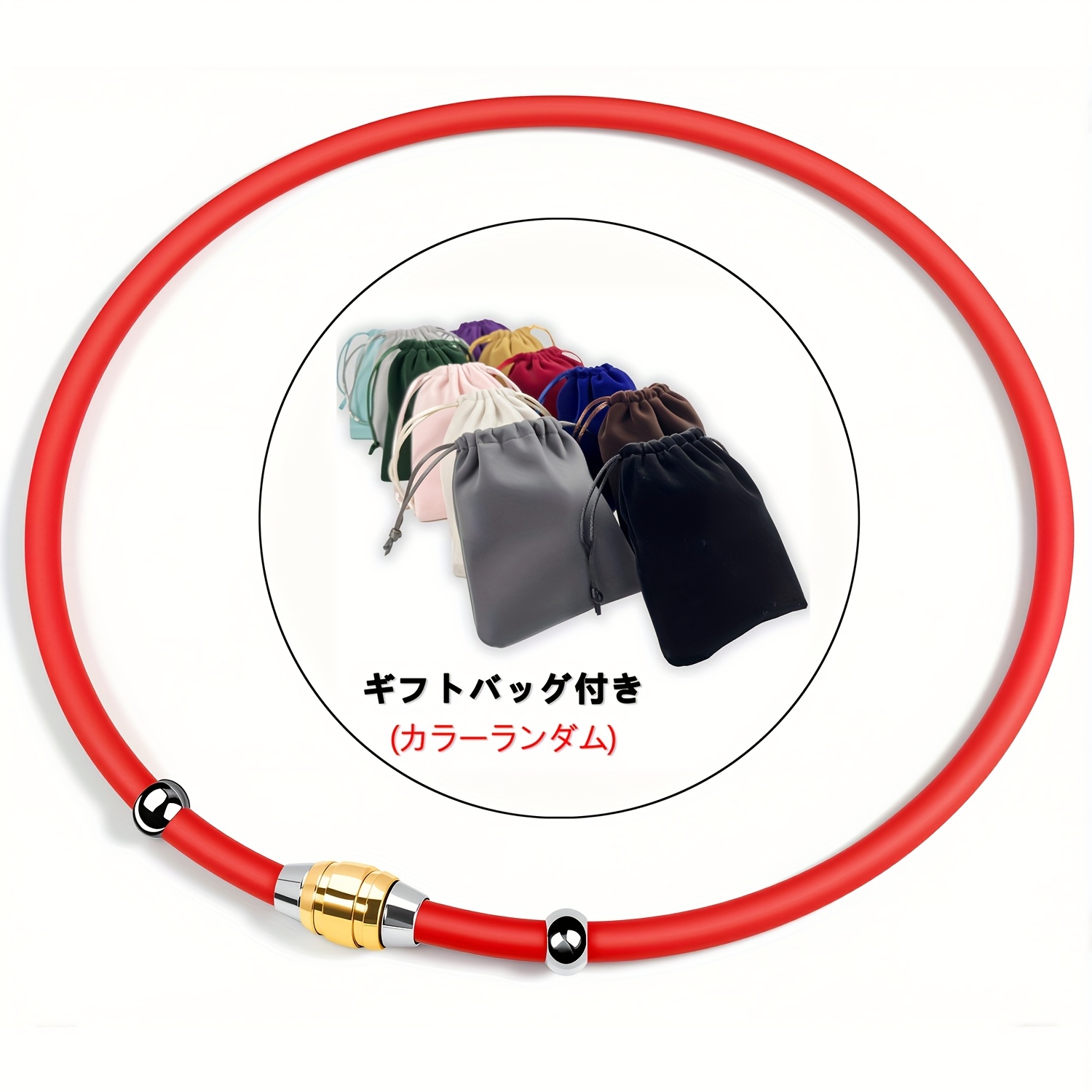 TEMU 【静電気防止】シリコン製マグネット スポーツ ネックレス。プロの技術を活用した静電気除去。野球選手に人気の高級感あふれるスデザイン。高品質ギフトパッケージ入り。