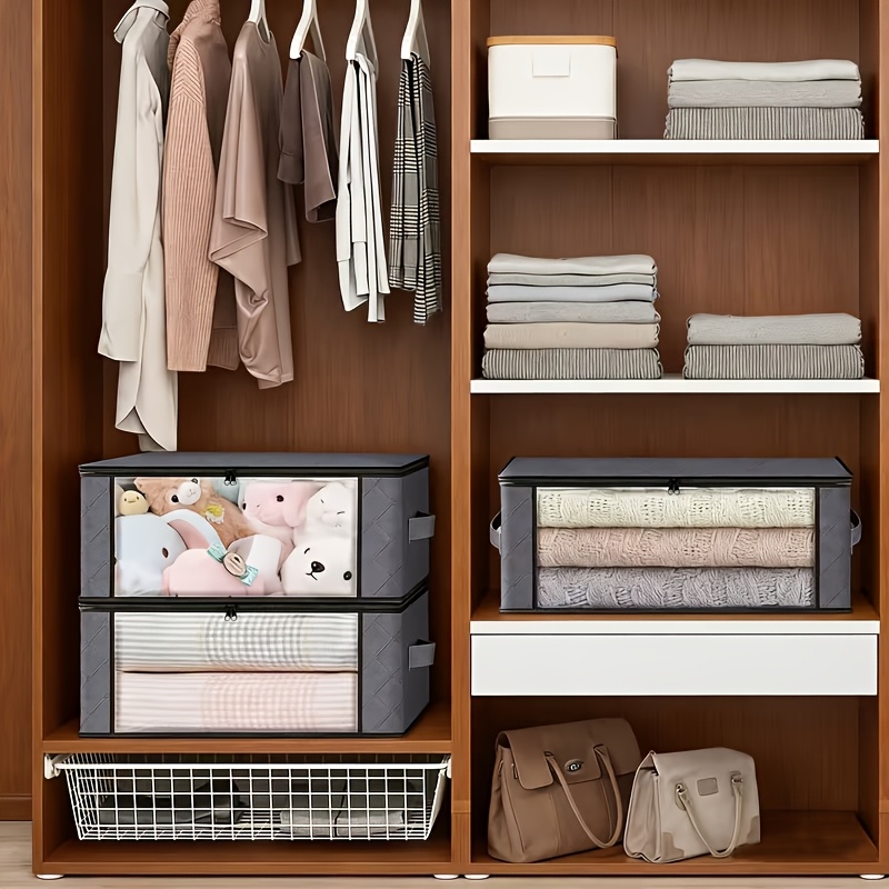 5pcs Foldable Storage Bags with Large Transparent Window