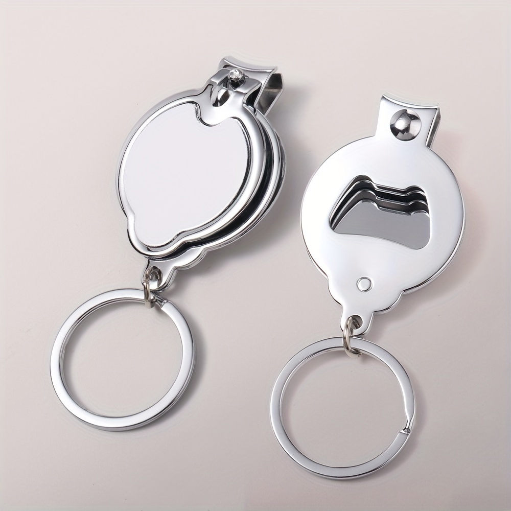 TEMU 1 Stück Personalisierter Metall-Nagelknipser Schlüsselanhänger, Individueller Schlüsselanhänger mit Foto oder Bild, DIY Bastelset
