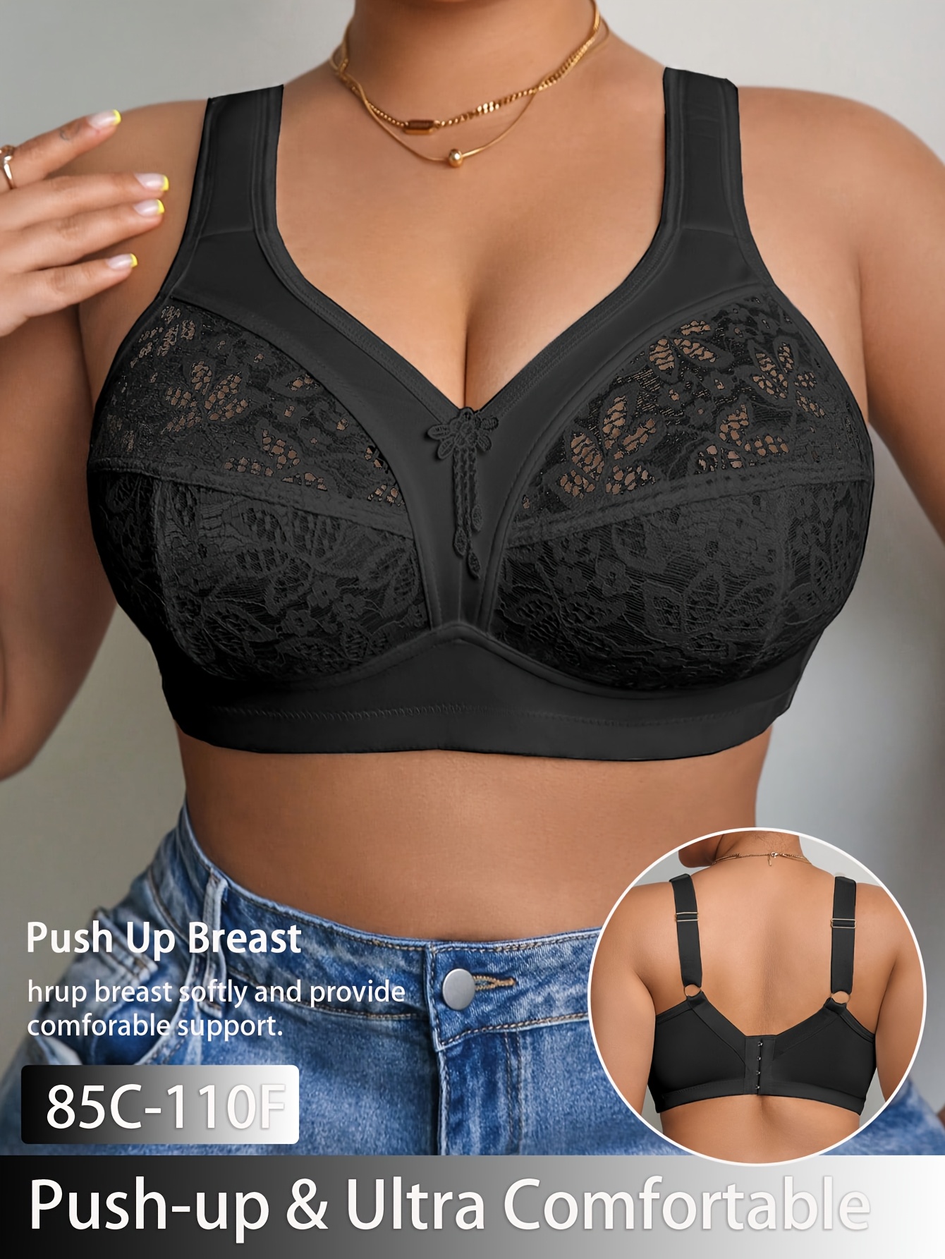 lace     plus size womens bra wireless casual comfortable underwear with   thin style