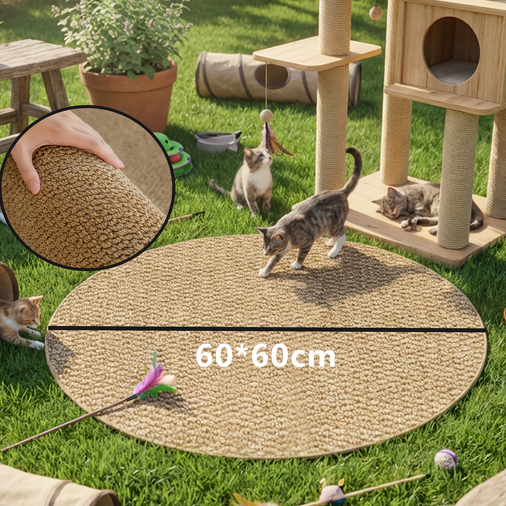 round rugs sold on Temu Canada