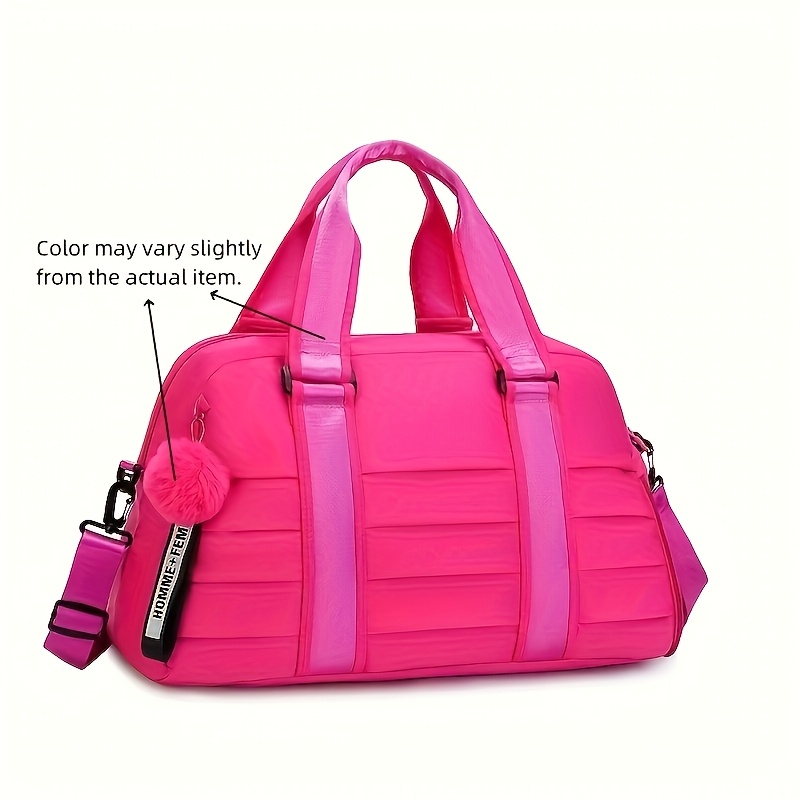 TEMU Sports Fitness Handbag Large Capacity Solid Color Easy Casual Shoulder Bag High Aesthetic Lightweight Crossbody Bag Multi-compartment Tote