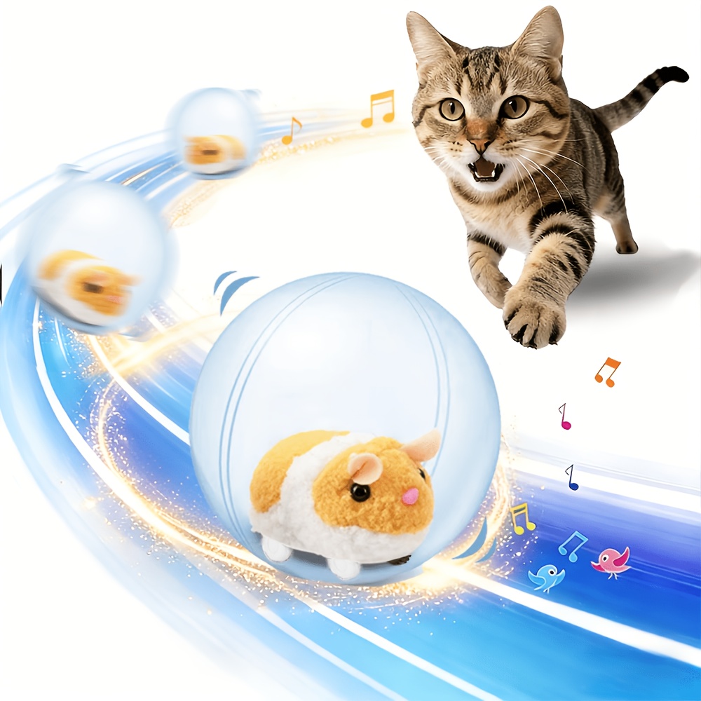 TEMU Interactive Cat Toy Ball - Indoor Cat Automatic Interactive Cat Toy And Dog Toy, Agility Mobile Cat Ball, Automatic Cat Toy For Bored Indoor